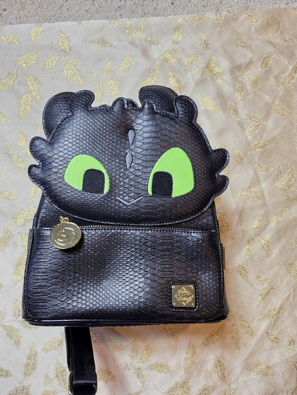Toothless Black and Green Dragon Backpack